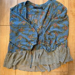 Floral Blue Women's Top
